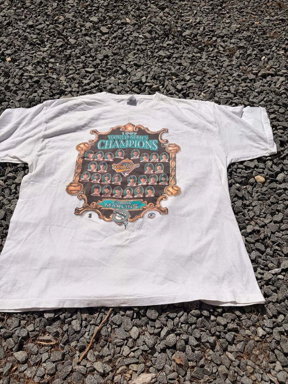 Starter 1997 Florida Marlins World Series Champions T-Shirt Size X-Large